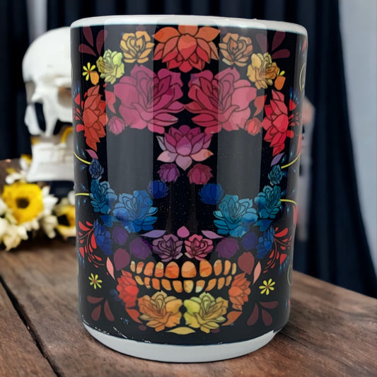 15 oz. Colorful Skull Mug