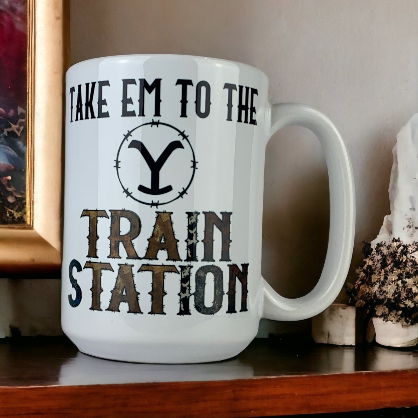 15 oz. Yellowstone Train Station Mug