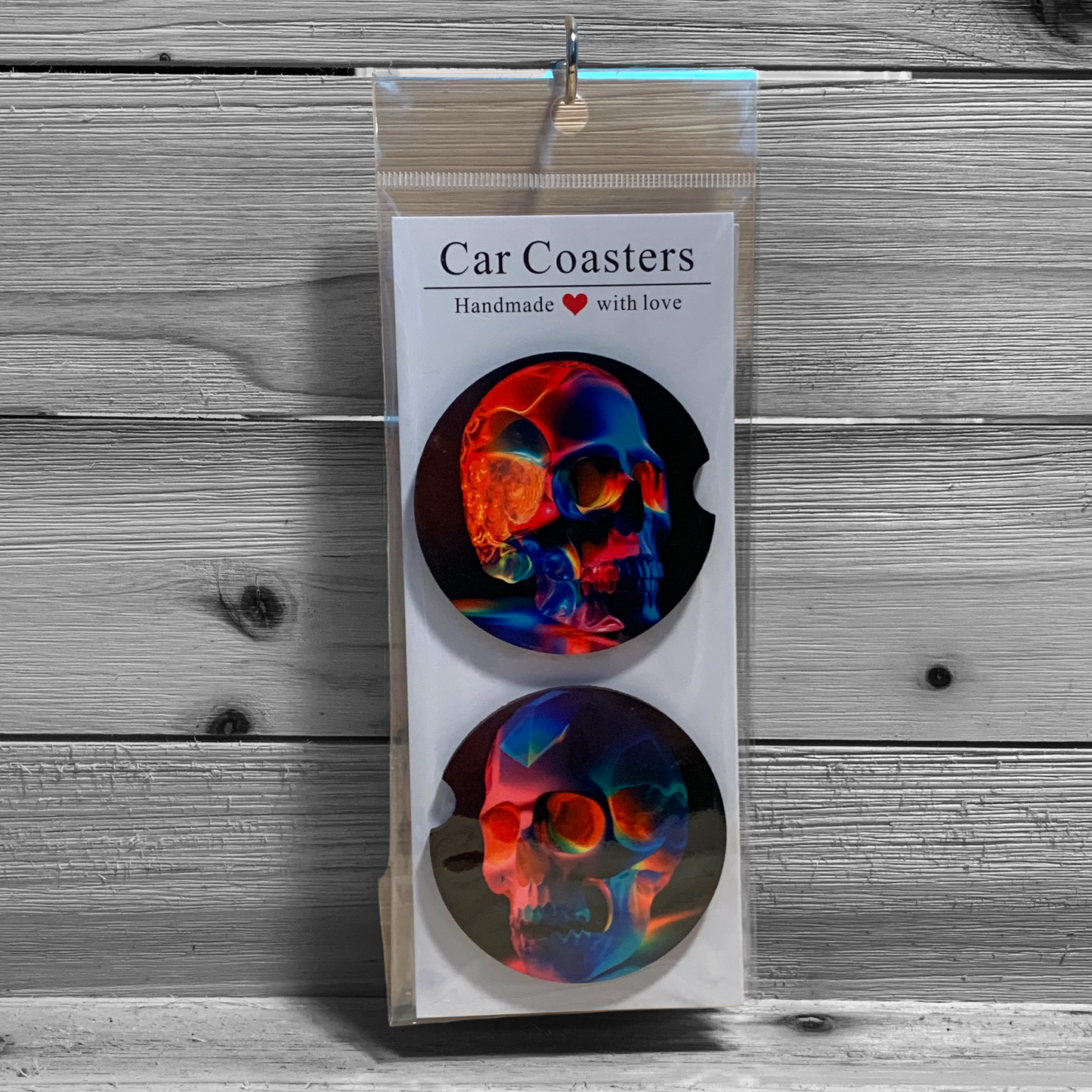 Neon Skulls Car Coaster