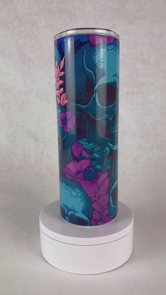 20 oz. Skulls & Flowers Tumbler