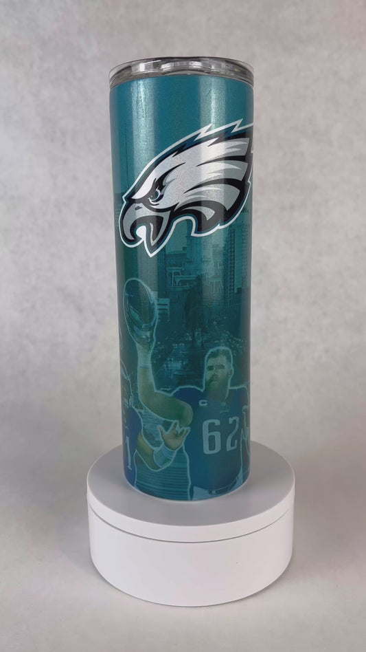 20 oz. One of a Kind Philadelphia Eagles Holographic Tumbler